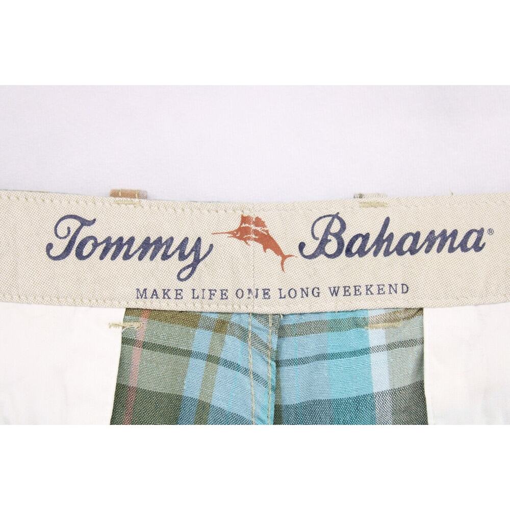 Tommy Bahama Relax Men's Golf Chino Shorts Linen Blend Multi Color Plaid Sz 38 - Picture 3 of 5
